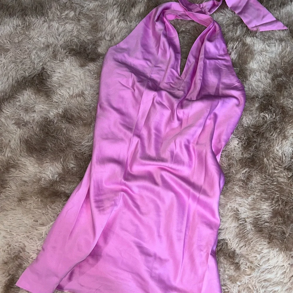 NWT Large Wild Fable Women's Satin Twist Mini Slip Dress - Pink - Satin - Picture 5 of 8
